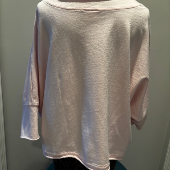 Planet by Lauren G, French Terry Top. 100% cotton, light pink - Picture 3 of 5